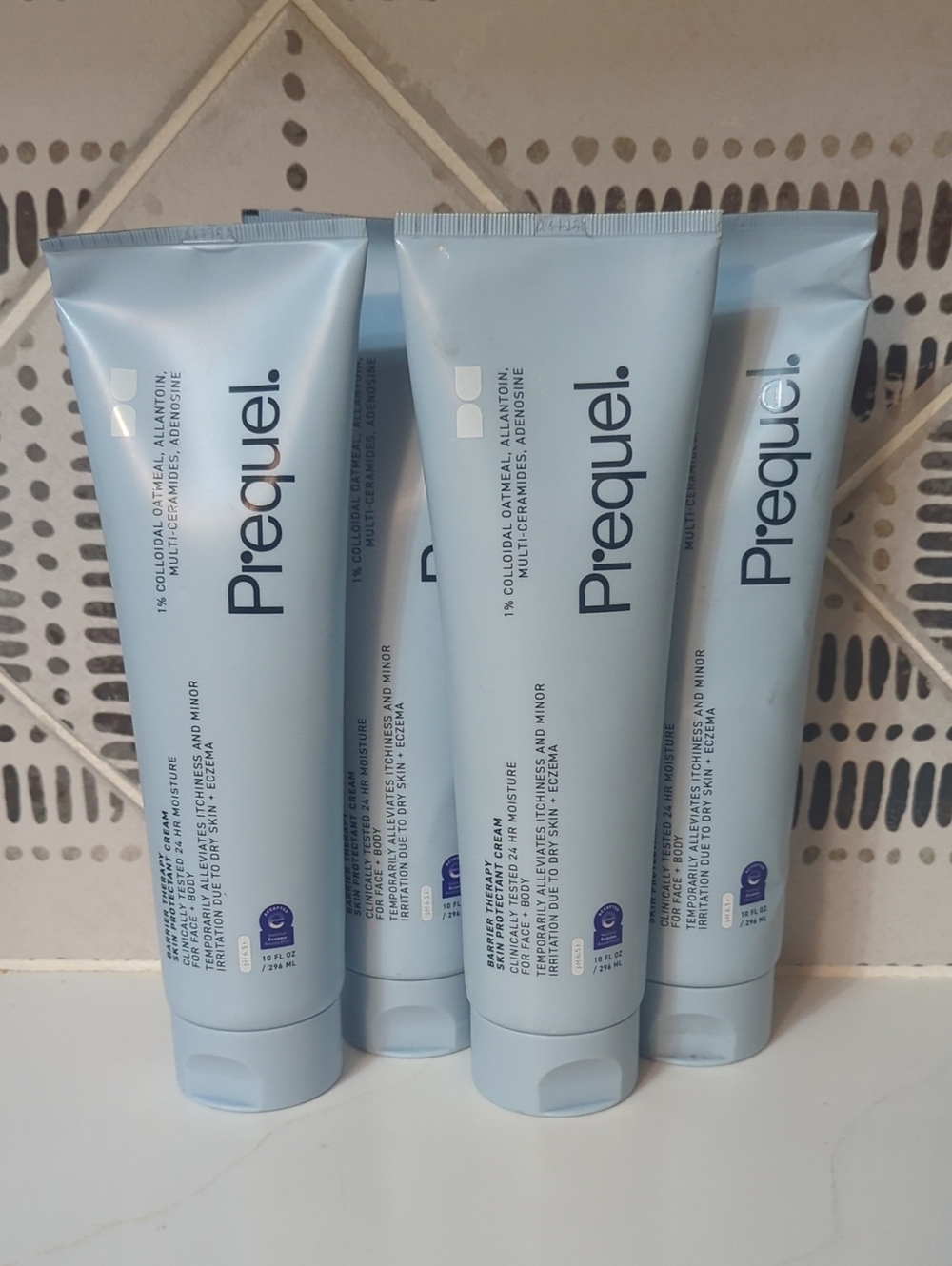 Prequel Barrier Protectant Ceramide & Colloidal Oatmeal Cream 10 Oz (4 Pack)